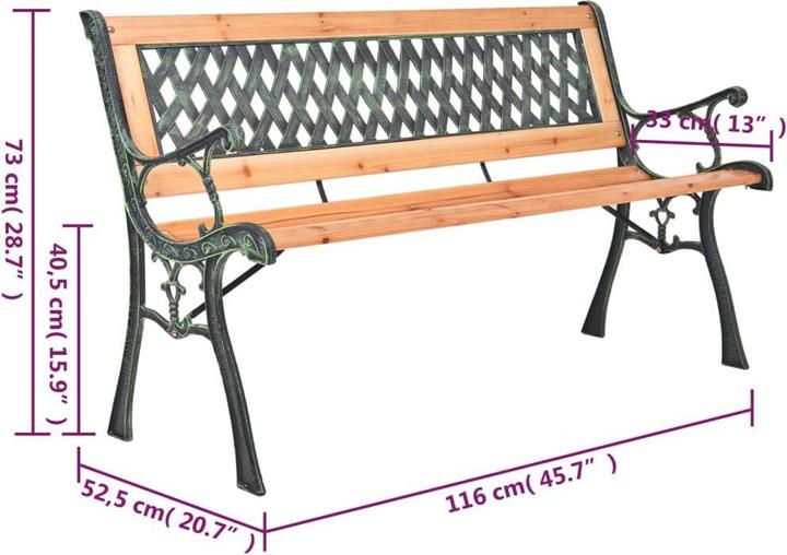 Produktbild vidaXL Gartenbank