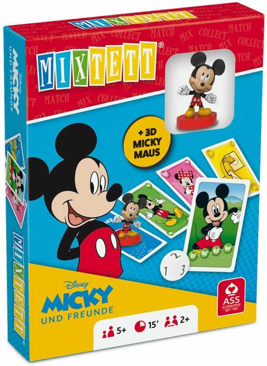 ASS Altenburg 22522241 - Mixtett - Disney Mickey+ Friends, kaartspel (DE/FR(IT) + figuur Mickey, vanaf 5 jr. (Duits)