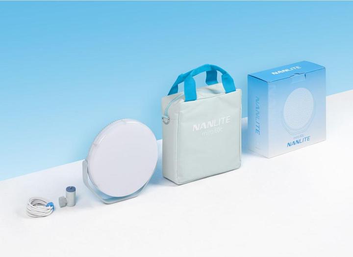 Productafbeelding Nanlite Miro 60C LED Full-Colour Round Panel Light (Mint Blue)