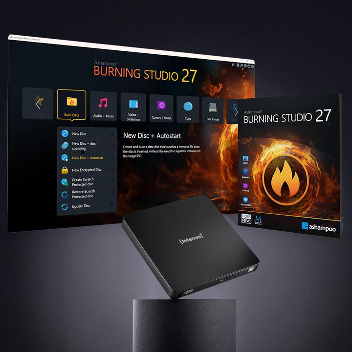 Actual product image Intenso DVD-Brenner EOD 400D Slim (CD burner, DVD drive, DVD writer)