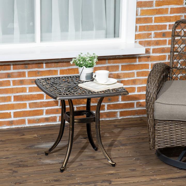 Image du produit Outsunny Table d'appoint avec trou pour parapluie