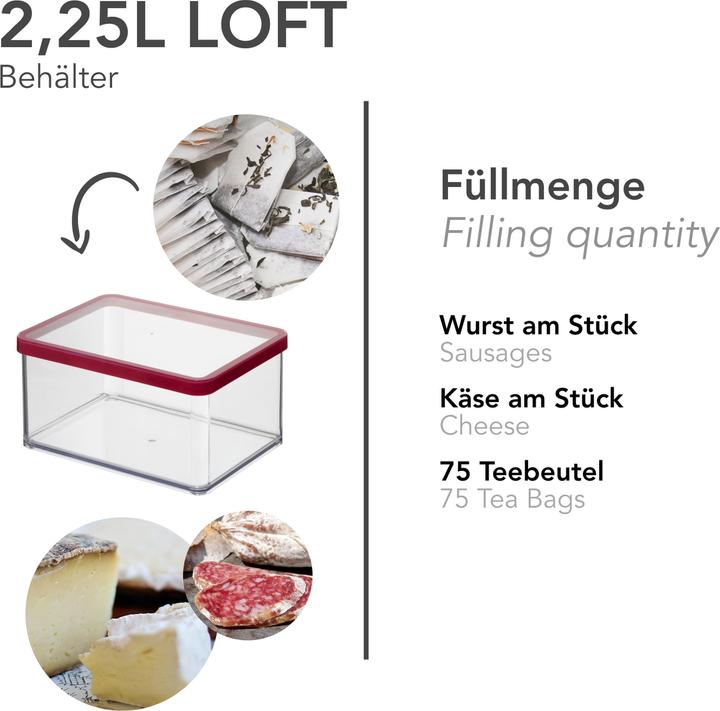 Actual product image Rotho LOFT storage tins KLAR black (0.23 l)