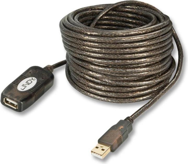 Actual product image Lindy USB active extension cable (20 m, USB 2.0)