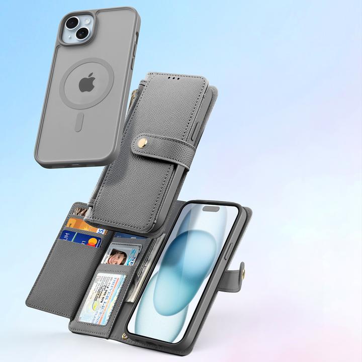 Produktbild Dux Ducis Lawa Leather Case for iPhone 15 - Gray (Apple iPhone 15)