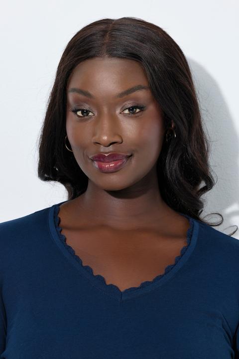 Produktbild Ulla Popken Pyjama, Spitze, V-Ausschnitt, Halbarm (50, 52)