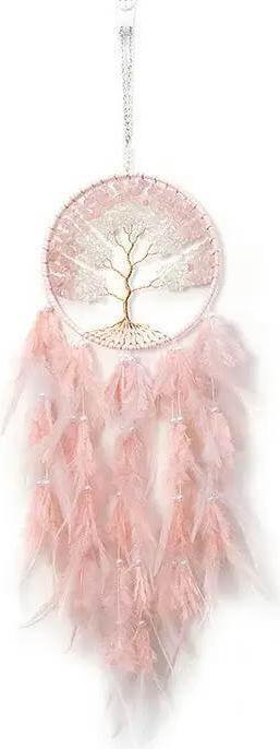 Cover-Discount XXL Dream Catcher Tree of Life pink (60 x 16 cm)