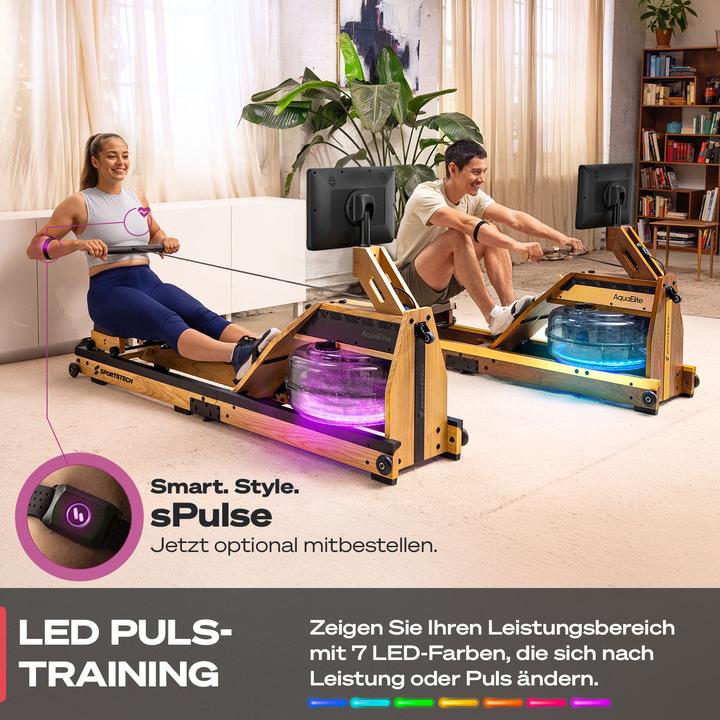 Produktbild Sportstech (A-Ware) Aqua Elite 10,1" Rudergerät Wasser für Zuhause