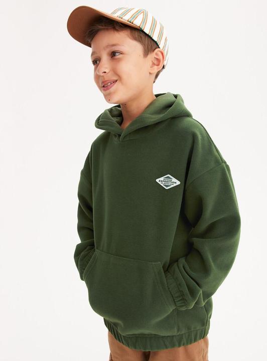 Produktbild La Redoute Collections Fleece-Shirt mit Kapuze (128)