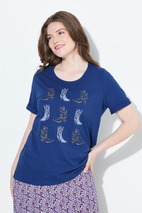 Produktbild Ulla Popken T-Shirt, Cowboystiefel, Classic, Rundhals, Halbarm (50, 52)