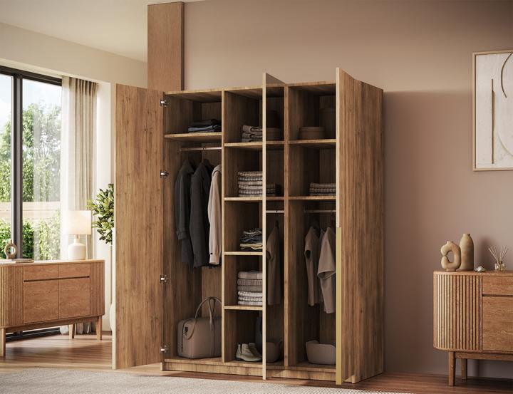 Produktbild ADRK Furniture Alera III Drehtürenschrank (148 x 58 x 204 cm)