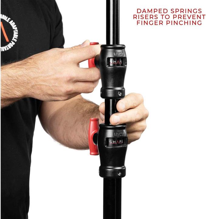 Actual product image Shape Low Boy Double Riser Stand Black/Chrome 6'9" (Metal)