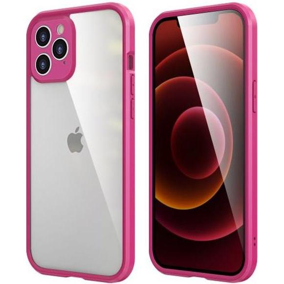 MU Classic 360 Grad Schutzhülle mit Click-System (Apple iPhone 12 Pro), Smartphone Hülle, Pink