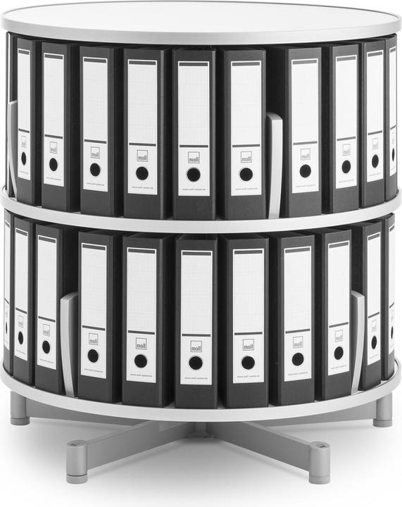Produktbild Moll Ordnerdrehsäule Multifile 2 Etagen 48 Ordner weiss