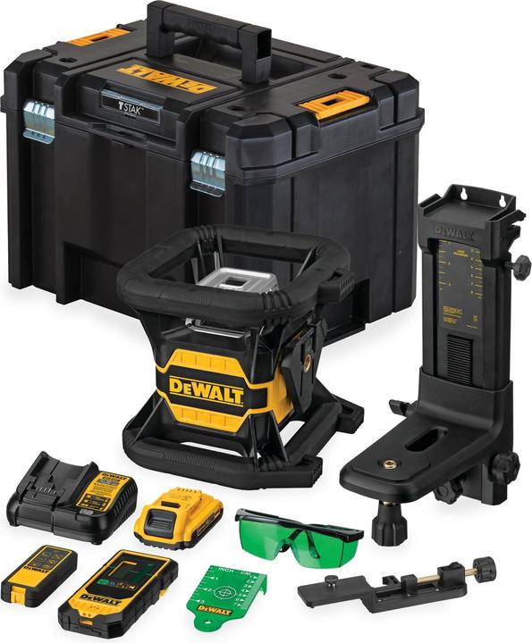 Actual product image DeWalt LASER OBROTOWY 18V DCE080D1GS ZIELONY SAMOPOZIOM. 80m 1x2.0Ah BT TSTAK