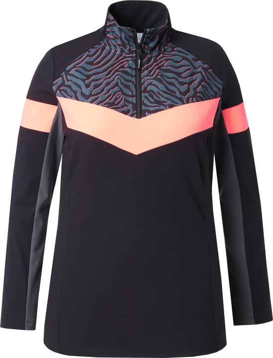 Ulla Popken Funktions-Troyershirt, Slim, Stehkragen, Langarm, recycelt