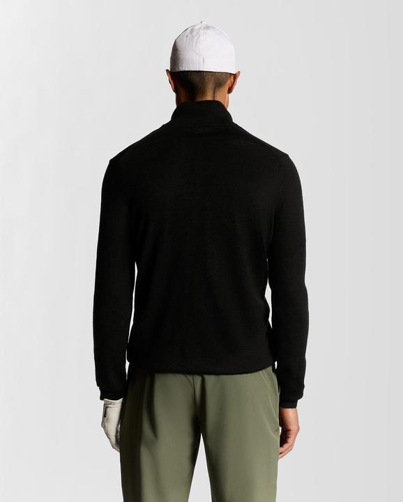 Produktbild Lyle and Scott Pull 1/4 Zip aus Merinowolle mit Stickerei (XS)