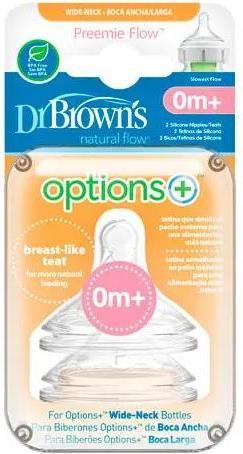 Produktbild Dr Browns Wn0201 Preemie 2 Wide Neck Packs For Choice Of Bottles +