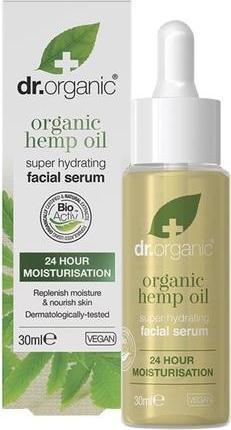 Produktbild Dr. Organic Hemp Oil Facial Serum Moisturising Combination Skin Men Women Natural Vegan Cruelty-Free Paraben SLS (30 ml)