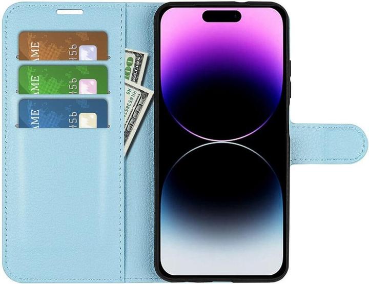 Actual product image Cover-Discount iPhone 15 Pro Max - Leather Case Cover blue (Apple iPhone 15 Pro Max)
