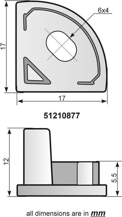 Produktbild Eurolite Endkappen für Eck-Profil silber (Diverse)