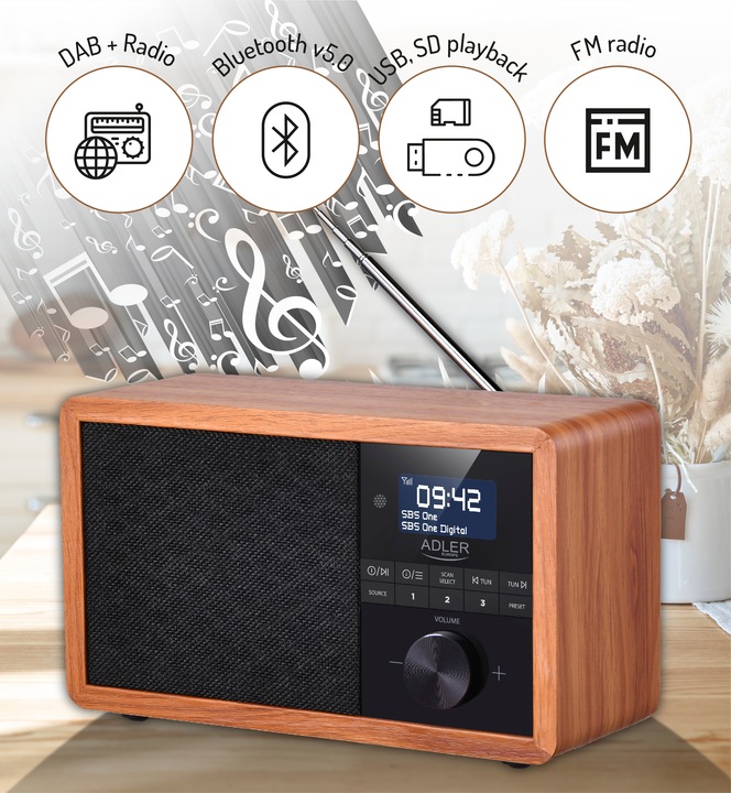 Actual product image Adler AD 1184 (FM, DAB+, AM, Bluetooth)