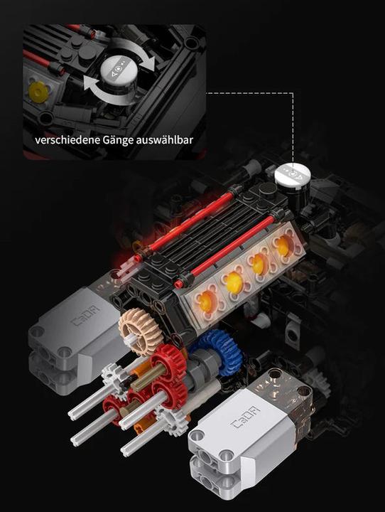 Actual product image Cada MASTER Red Super Car 1:8 incl Power System