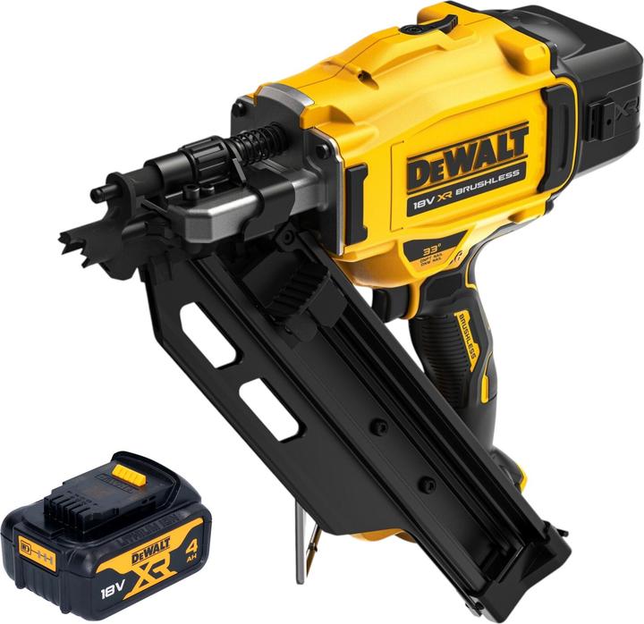 DeWalt DCN 930 N Akku Nagler 18 V 50 - 90 mm Brushless + 1x Akku 4,0 Ah - ohne Ladegerät