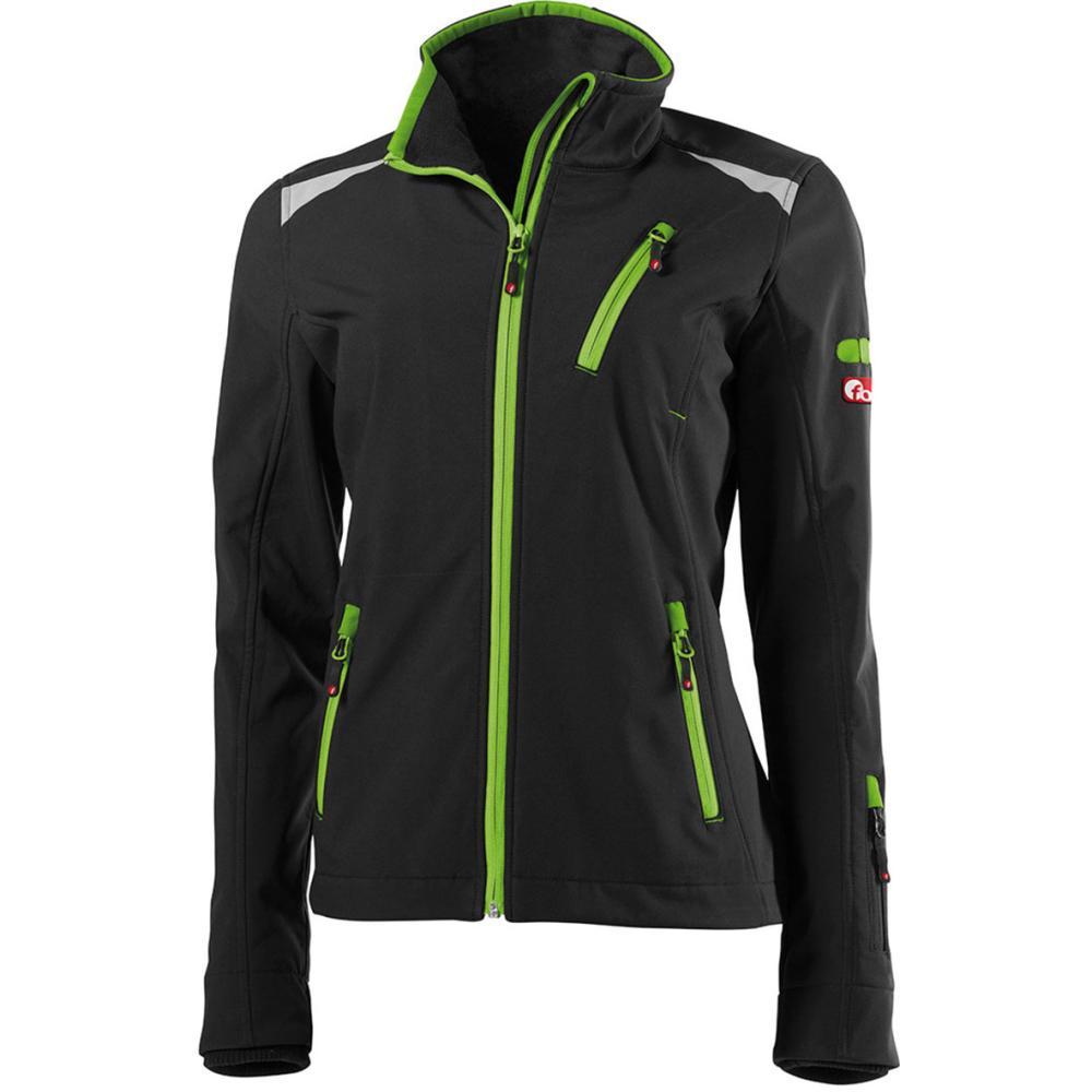 Fortis, Arbeitsjacke, Softshelljacke 24 Damen schwarzlime, Gr. M (M)