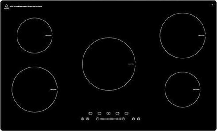Actual product image Exquisit EKI901-2 - Inductiekookplaat - 86cm - 5 zones - 9 positions - Touch Boost - Timer - Zwart - Inbouw (86 cm, Induction hob)