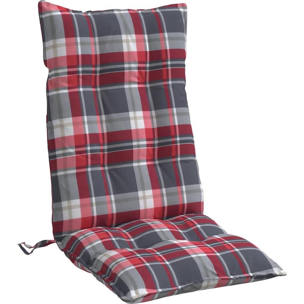 VidaXL, Sitzkissen, Hochlehner-Auflagen 6 Stk. Blattmuster Oxford-Gewebe (120 x 50 x 7 cm)
