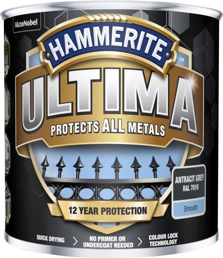 Actual product image Hammerite Metal protective lacquer ULTIMA gloss (250 ml, Anthracite grey)