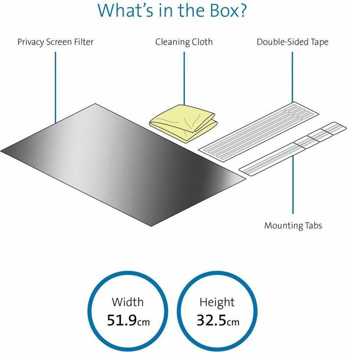 Actual product image Kensington privacy filter - 2-fold, removable for 24". (24", 16:10)