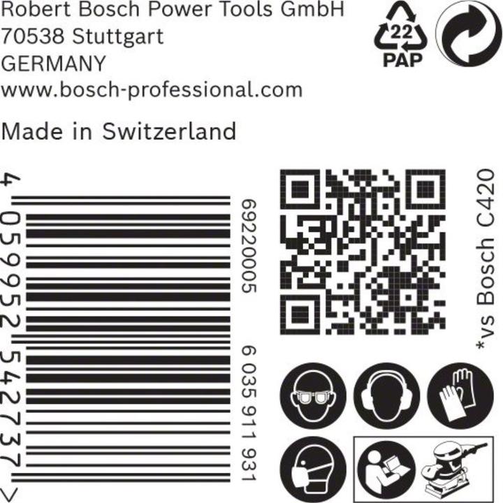 Produktbild Bosch Professional Zubehör EXPERT C470 Schleifpapier mit 8 Löchern für Schwingschleifer, 93 x 186 mm, G 40, 50-tlg. (P40)