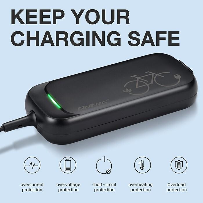 Image du produit Qoltec Ladegerät für E-Bike 36V 42V 2A 5.5x2.5 (Batterie pour vélo électrique)