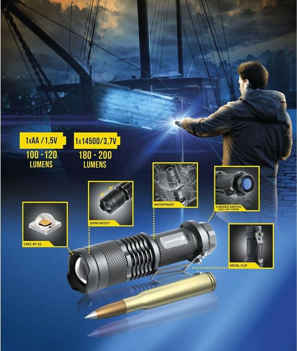 Produktbild Everactive FL-180 Bullet LED - Taschenlampe (9.40 cm, 200 lm)