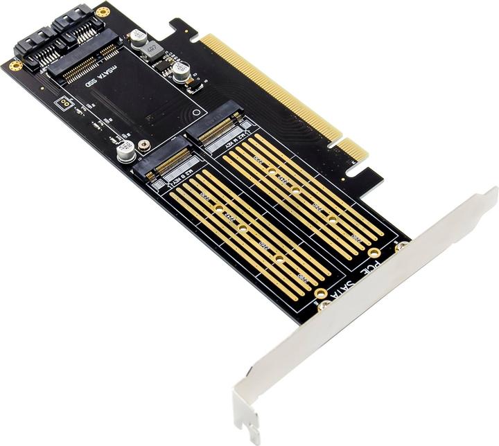 Actual product image InLine PCIe Karte x16 zu 2x M.2