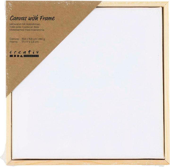 Produktbild Creativ Company Keilrahmen, 280 g/m², 15,8 x 15,8 cm – Weiss (15.80 x 2 cm)