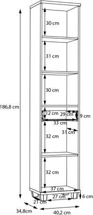Actual product image Forte Veris (40.20 x 34.80 x 186.80 cm)