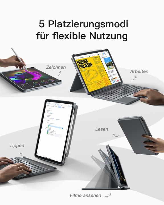 Productafbeelding Inateck Keyboard iPad 04111 gray (KB04111 gray) (DE, 3)