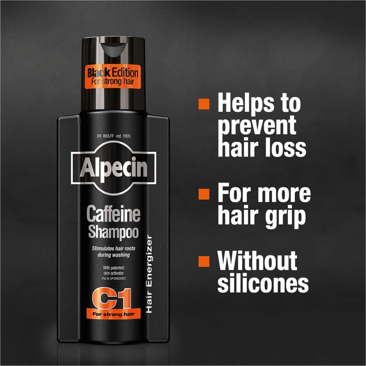 Immagine prodotto Alpecin Shampoo alla caffeina C1 Black Edition (250 ml, Shampoo liquido)