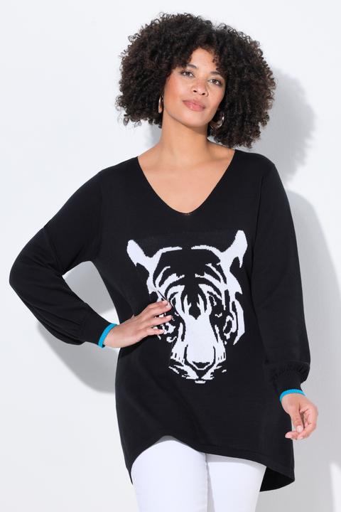 Image du produit Angel of Style Pull avec motif tigre, coupe confortable (58)