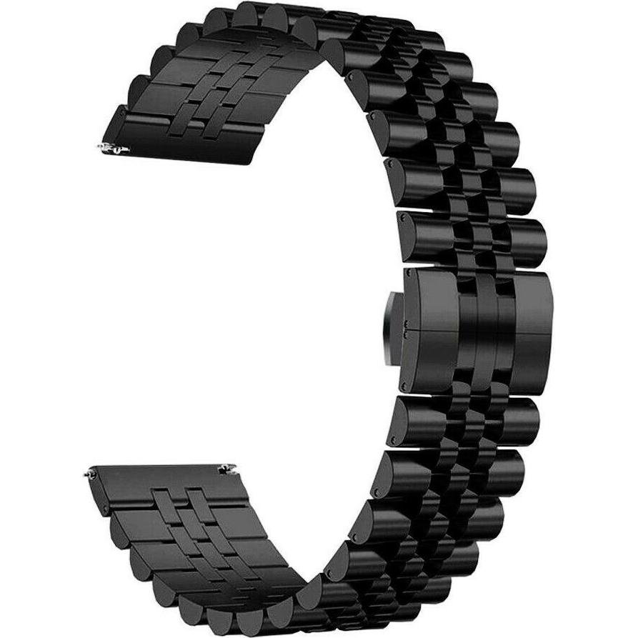 Thumbnail - Strap-it Stahlarmband (20 mm, Edelstahl), Uhrenarmband, Schwarz