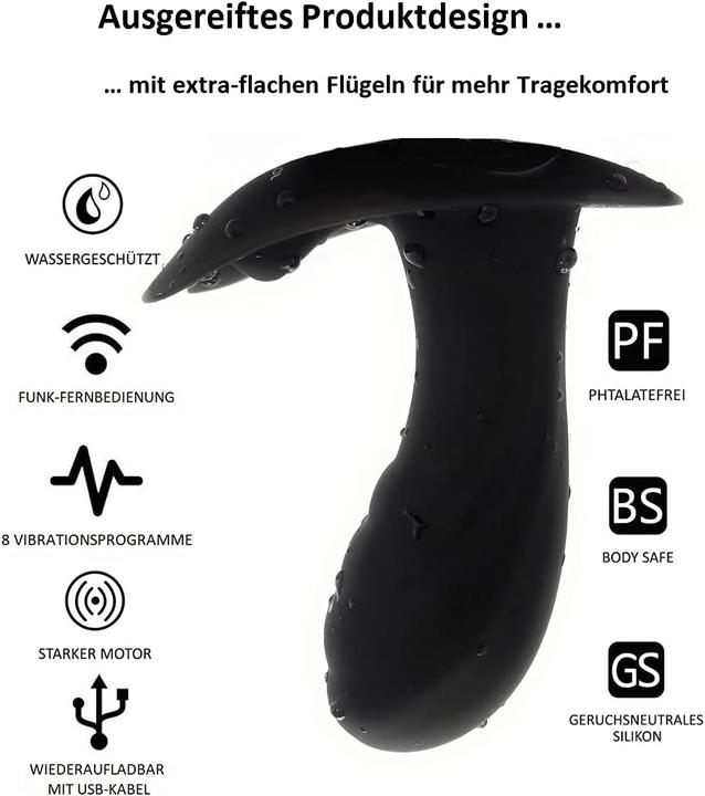 Immagine prodotto Lustfactor Vibratore a farfalla con radiocomando e plug anale