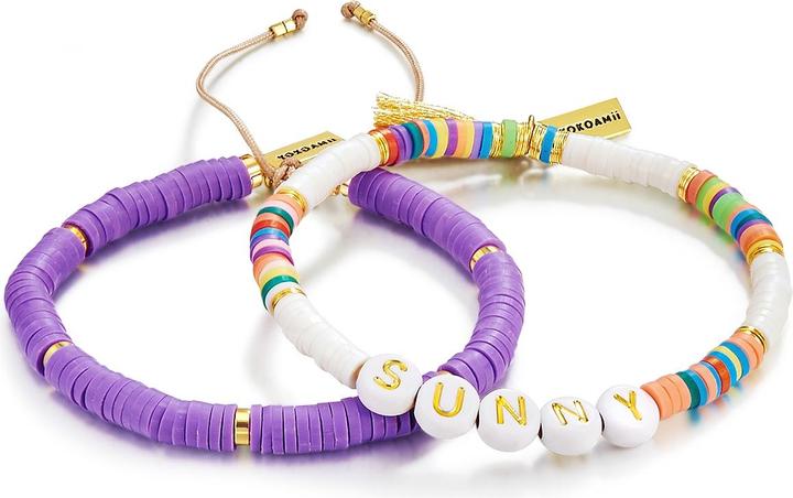 Image du produit Yokoamii Femmes Sunny Acier inoxydable Heishi Perles or jaune - 30132 (22 cm, Acier inoxydable)