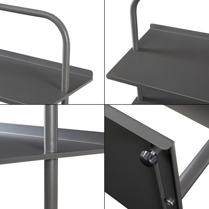 Image du produit En.Casa Schuhregal Poytya Stahl 119x60x32 cm Anthrazit