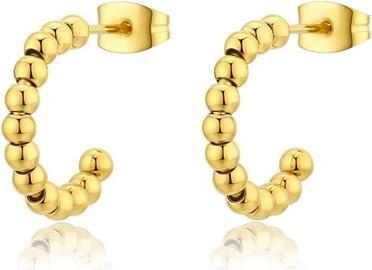 Produktbild Sagapo S'Agapo Chunky Shk38 Gold-Plated Steel Hoop Earrings