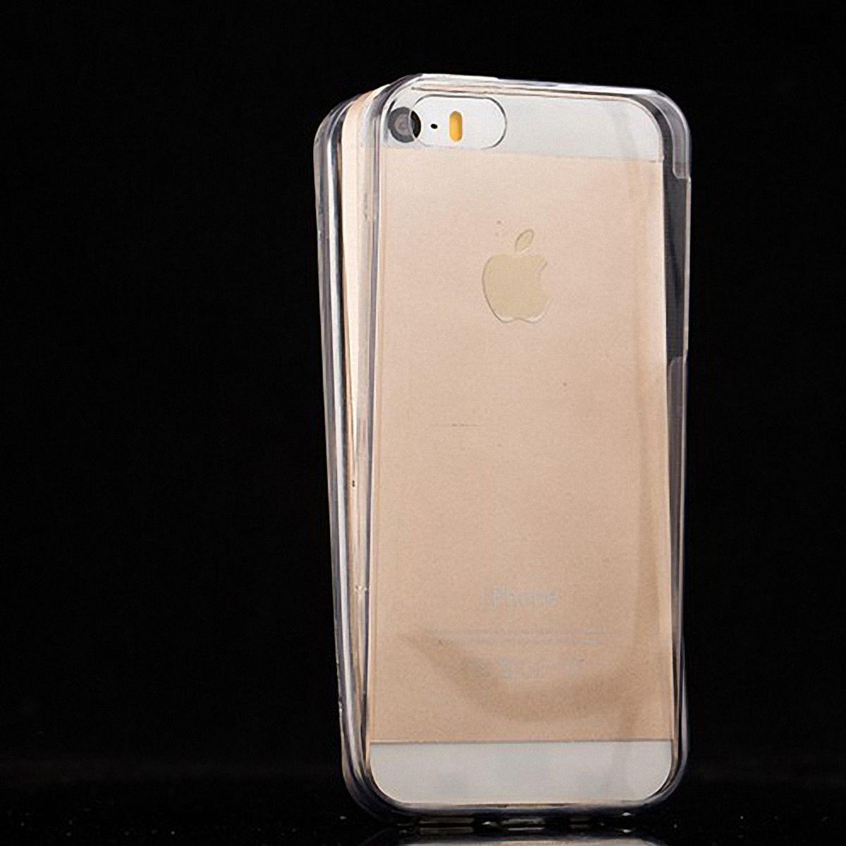 König Design Apple iPhone 5 / 5s / SE Full Body 360 Silikon Schutzhülle Handyhülle Case Grau (Apple iPhone 5), Smartphon...