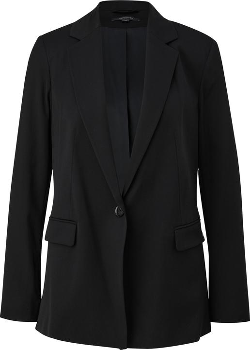 Actual product image Comma Regular Fit Blazer with Side-Vented Hem, Satin-Lined Viscose Stretch, Notched Lapel, Button Closure (Frequency band 38 (2600 MHz))