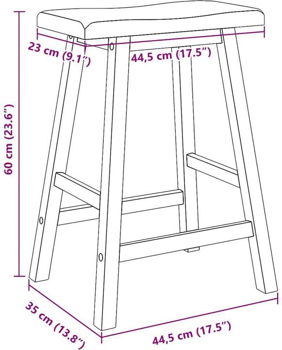 Actual product image vidaXL Barhocker