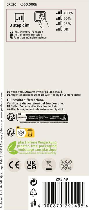 Produktbild Paulmann Kolben Eco-Line (E27, 806 lm, 1 x)